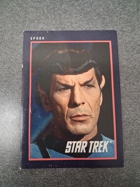 Star Trek Vintage Spock Photo Card - Blue & Black
